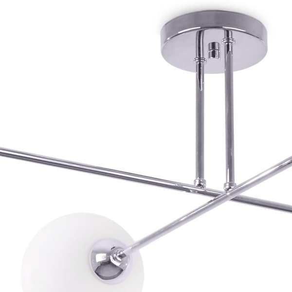 KATTOVALAISIN ASTURIA CHROME 4-TASOINEN VALKOINEN LAMPPUVARJOS E27