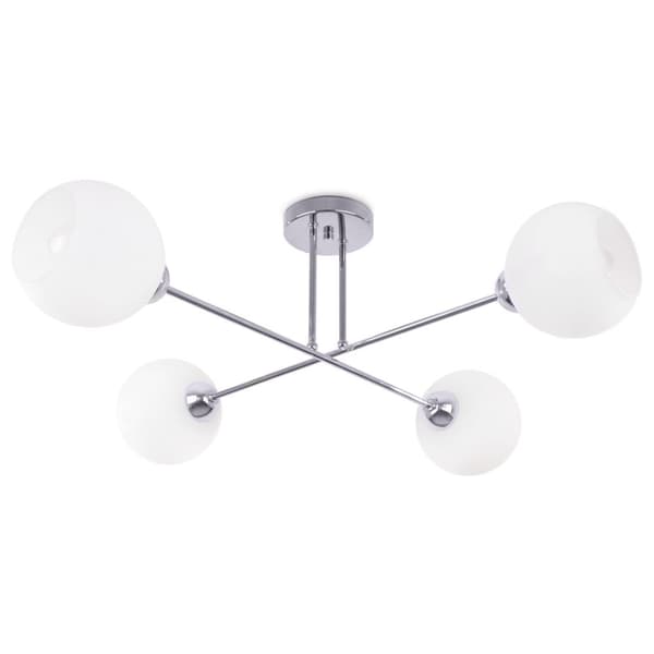 KATTOVALAISIN ASTURIA CHROME 4-TASOINEN VALKOINEN LAMPPUVARJOS E27