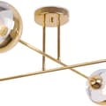 Miniatyrbillede 8 af 8: LOFTSLAMPE ASTURIA GULD 4-PLADE GULD LAMPESKÆRM E27