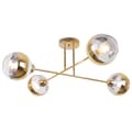 Miniatyrbillede 2 af 8: LOFTSLAMPE ASTURIA GULD 4-PLADE GULD LAMPESKÆRM E27