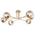 Miniatyrbillede 2 af 8: LOFTSLAMPE ASTURIA GULD 6-PLADE GULD LAMPESKÆRM E27