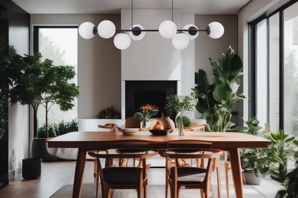 HÄNGLAMPA SIENA SVART 8-FLAT VIT LAMPSKÄRM E14