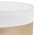 Miniatyrbillede 2 af 6: TRÆ PLEXI LOFTSLAMPE HVID 50CM GYLD EG