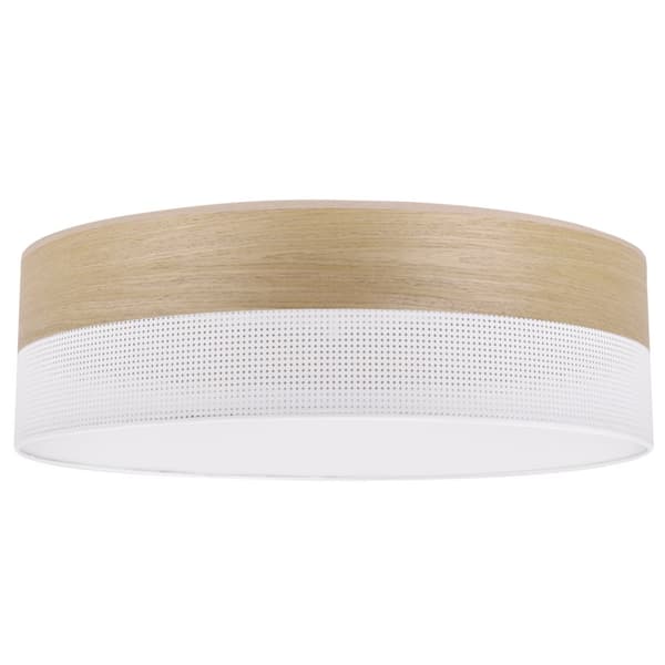 TRÆ PLEXI LOFTSLAMPE HVID 50CM GYLD EG
