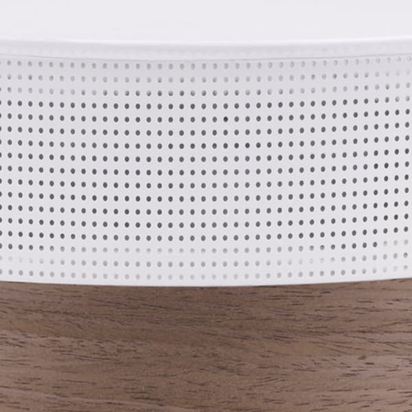 TRÆPLEXI LOFTSLAMPE HVID 50CM VALNØD