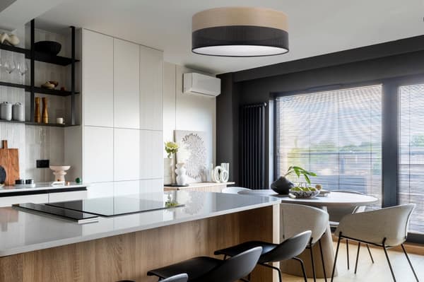TRÆPLEXI LOFTSLAMPE SORT 40CM GYLDT EG