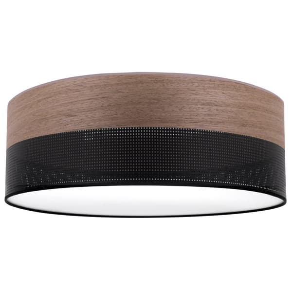 TRÆPLEXI LOFTSLAMPE SORT 40CM VALNØD
