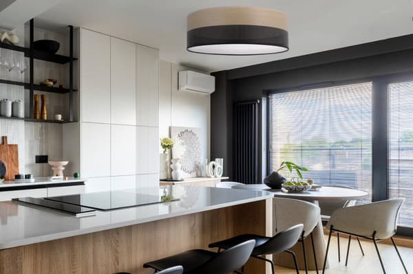 TRÆPLEXI LOFTSLAMPE SORT 50CM GYLDT EG