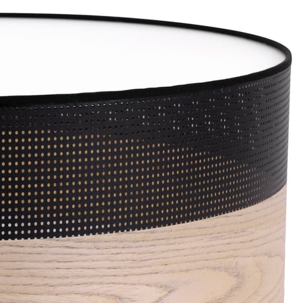 TAKLAMPA TRÄPLEXI SVART 50CM KLASSISK EK