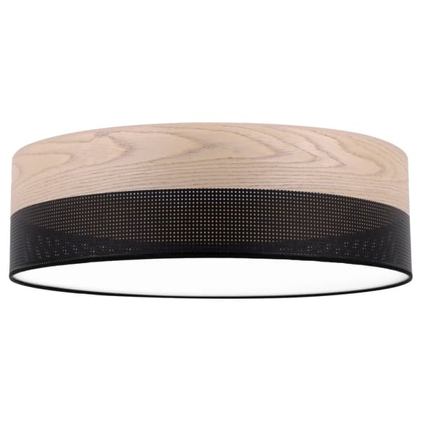 TAKLAMPA TRÄPLEXI SVART 50CM KLASSISK EK