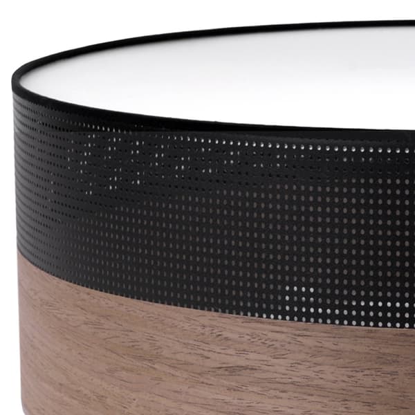 TRÄPLEXI TAKLAMPA SVART 50CM VALNÖT
