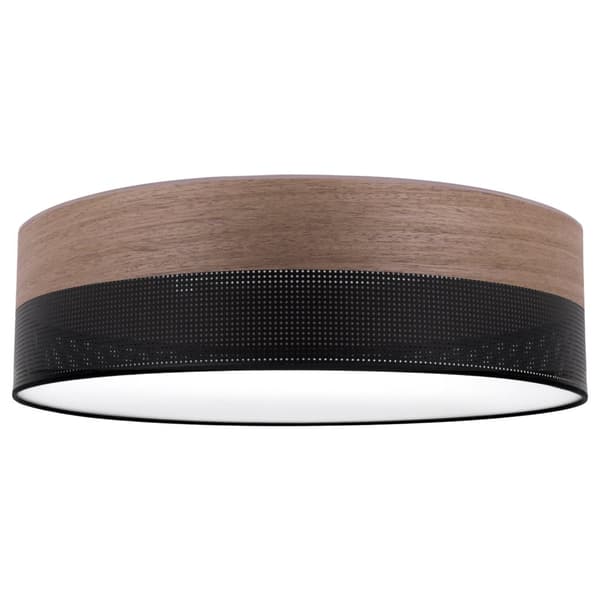 TRÄPLEXI TAKLAMPA SVART 50CM VALNÖT