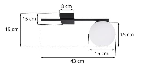 TAKLAMPA ALTA VIT 1-PL E14