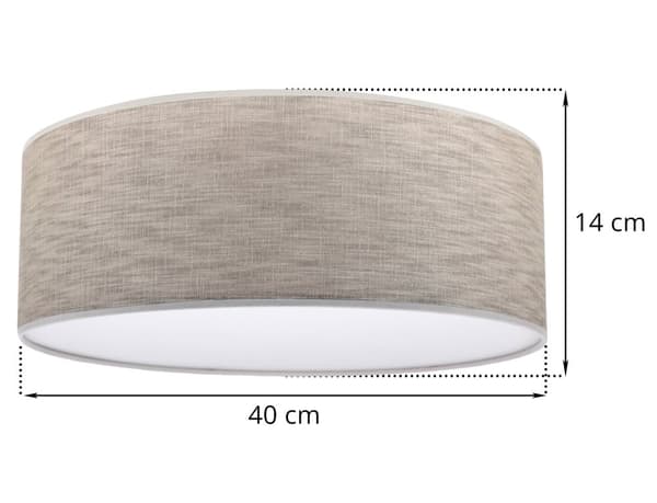 LOFTSLAMPE STEN PLEXI MEDIUM BEIGE 40CM