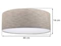 Miniatyrbillede 6 af 6: LOFTSLAMPE STEN PLEXI MEDIUM BEIGE 40CM