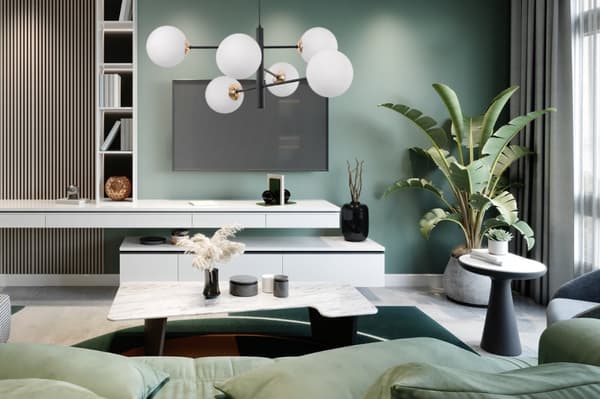 VICENZA SVART OCH GULD HÄNGLAMPA 6-FLAT VIT LAMPSKÄRM E14