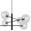 Miniatyrbillede 5 af 7: VICENZA HÆNGELAMPE SORT KROM 6-FLAD KLAR LAMPE E14