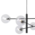 Miniatyrbillede 7 af 7: VICENZA HÆNGELAMPE SORT KROM 6-FLAD KLAR LAMPE E14