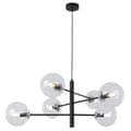 Miniatyrbillede 2 af 7: VICENZA HÆNGELAMPE SORT KROM 6-FLAD KLAR LAMPE E14