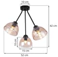 Miniatyrbillede 6 af 7: VENEDIG TRIO LOFTSLAMPE HONNING LAMPESKÆRME E27