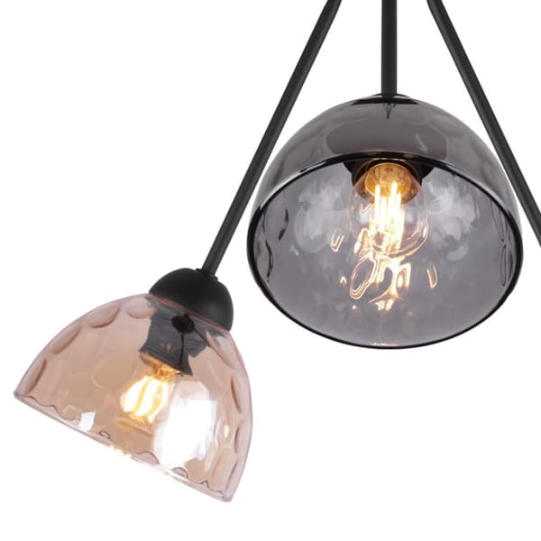 VENEDIG TRIO LOFTSLAMPE BLANDET LAMPESKÆRM E27
