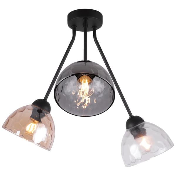 VENEDIG TRIO LOFTSLAMPE BLANDET LAMPESKÆRM E27
