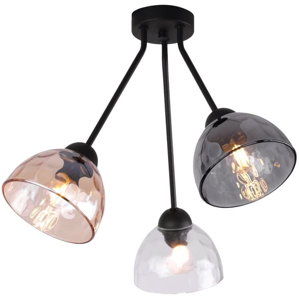 VENEDIG TRIO LOFTSLAMPE BLANDET LAMPESKÆRM E27