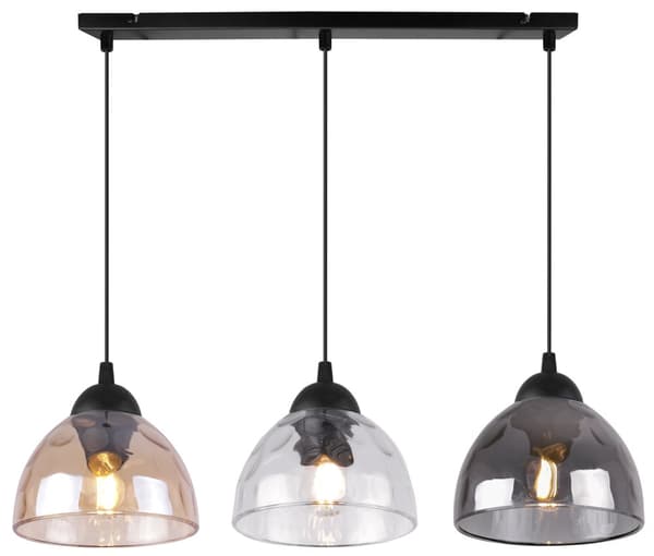 VENEDIG HÄNGLAMPA 3-PLATTA BLANDAD LAMPSKÄRM E27