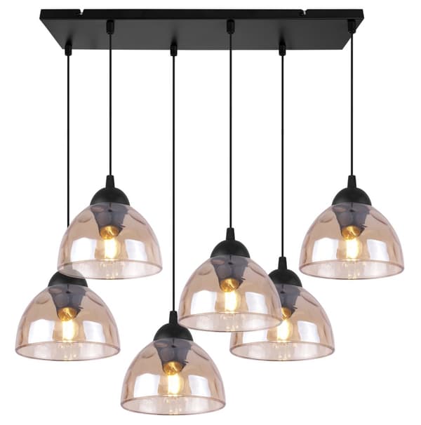 VENEDIG HÄNGLAMPA 6-FLAT HONIG LAMPSKYDD E27