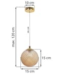 Miniatyrbillede 6 af 7: HÆNGELAMPE CANNES 1-PL HONNING LAMPESKÆRM 15CM G9