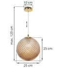 Miniatyrbild 6 av 7: HÄNGLAMPA CANNES 1-PLATS HONIG LAMPSKÄRM 25CM E27