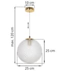 Pikkukuva 6 / 7: RIIPPUVAT LAMPPUVARJAT 1-LEVYINEN KIRKAS LAMPPUVARJOS 25CM E27