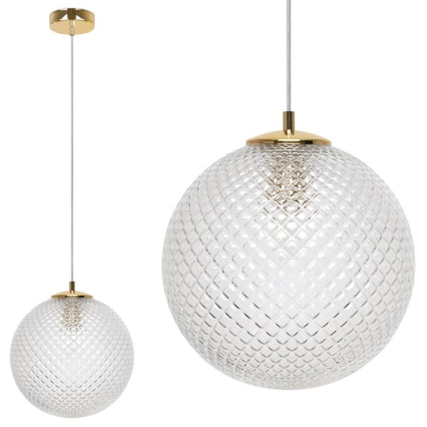 HÄNGLAMPA CANNES 1-PLATS KLAR LAMPSKÄRM 25CM E27