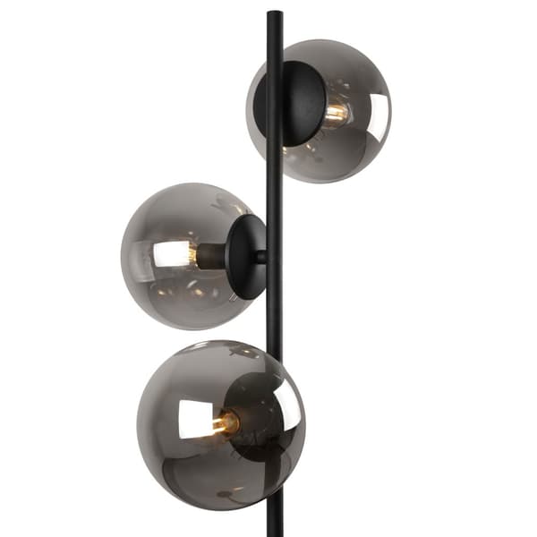 SIENA SVART GOLVLAMPA, 3-PLATS, GRAFITLAMPA