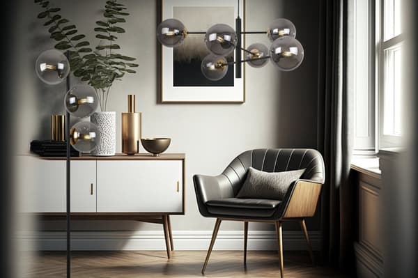 SIENA SORT OG GULD GULVLAMPE, 3-PLADE, GRAFITLAMPE