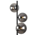 Miniatyrbillede 5 af 8: SIENA SORT-KROM GULVLAMPE 3-PLADE GRAFITLAMPE