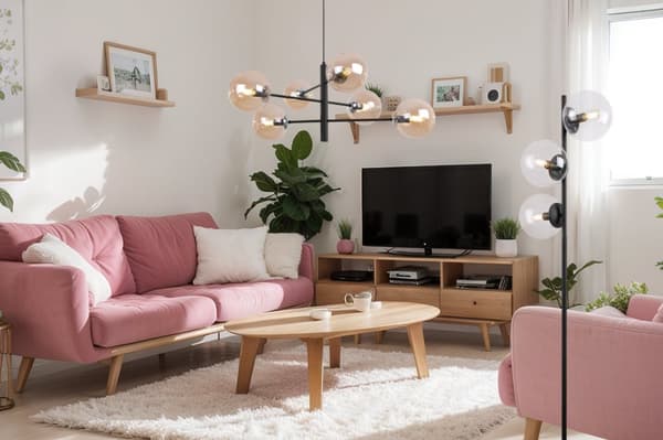 SIENA SVART GOLVLAMPA, 3-PLATS, KLARA SKÄRMOR