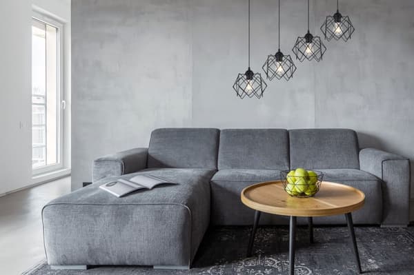 HÄNGLAMPA STELLA 4-FLAT SVART LAMPSKÄRM E27