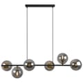 Miniatyrbillede 2 af 8: HÆNGELAMPE SIENA SORT OG GULD 6-PLADE GRAFITLAMPE E14