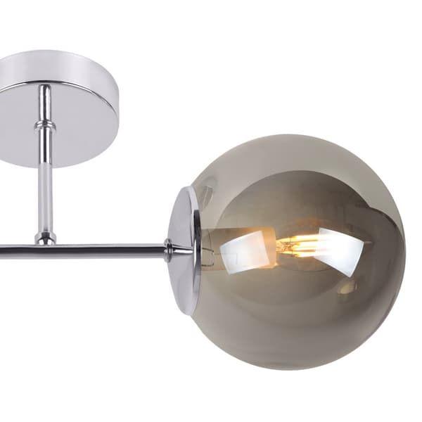 SIENA KROM VÄGGLAMPA 1-PLATINUM GRAFITLAMPA E14