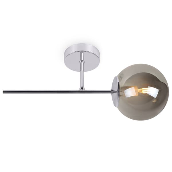 SIENA KROM VÄGGLAMPA 1-PLATINUM GRAFITLAMPA E14