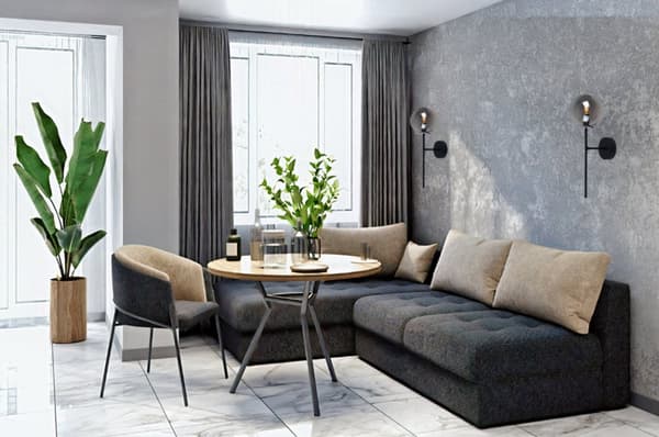 SIENA SVART KROM VÄGGLAMPA 1-PLATS GRAFITLAMPA E14