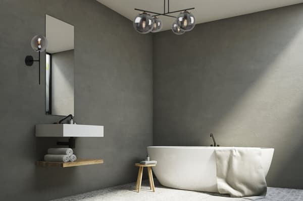 SIENA SVART KROM VÄGGLAMPA 1-PLATS GRAFITLAMPA E14