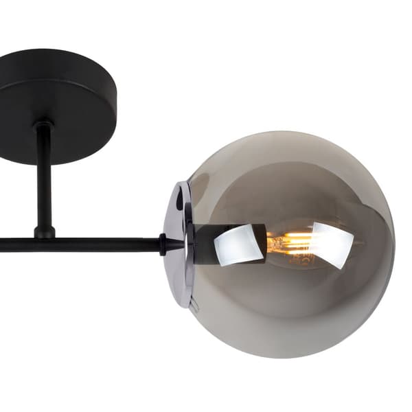 SIENA SVART KROM VÄGGLAMPA 1-PLATS GRAFITLAMPA E14