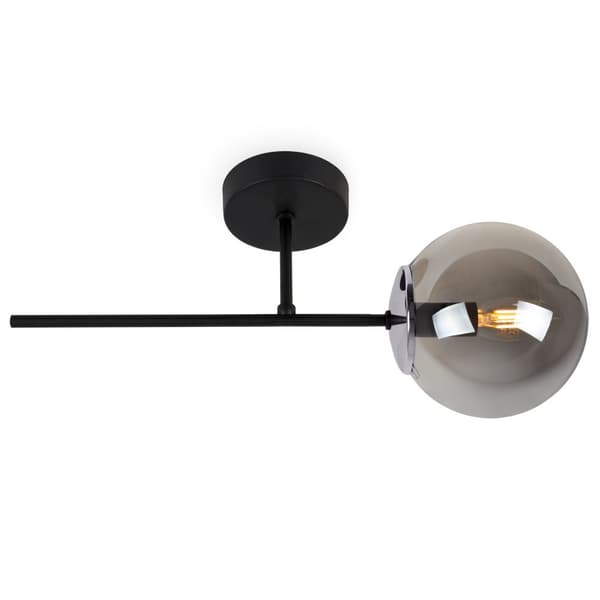 SIENA SVART KROM VÄGGLAMPA 1-PLATS GRAFITLAMPA E14