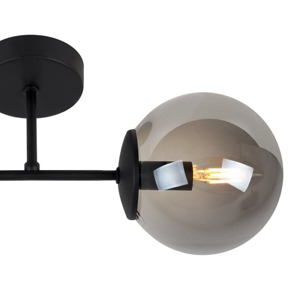 SIENA SVART VÄGGLAMPA 1-PLATINUM GRAFITLAMPA E14