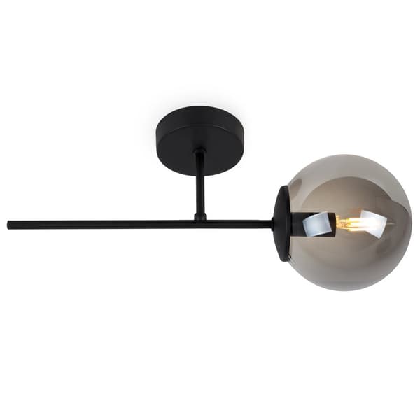 SIENA SVART VÄGGLAMPA 1-PLATINUM GRAFITLAMPA E14