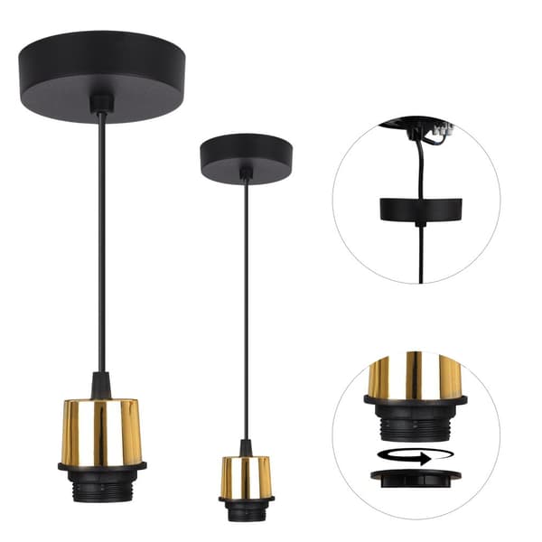 FLAT ROPE 100 SVART KUPP 50 GULD