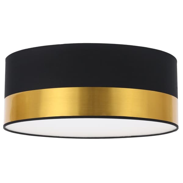 LOFTSLAMPE ELEGANCE PLEXI SORT-GULD 40CM E27