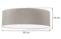 Miniatyrbild 5 av 7: TAKLAMPA GAJA PLEXI OLIVE 50CM E27